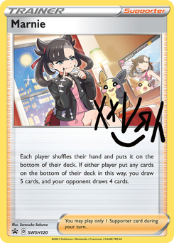 Pokemon SWSH Black Star Promos Marnie - SWSH120