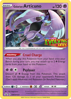 Pokemon SWSH Black Star Promos Galarian Articuno - SWSH123