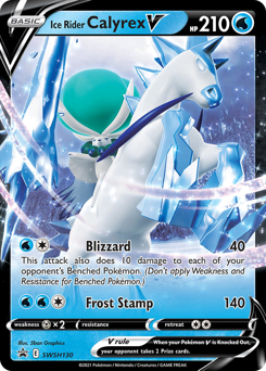 Pokemon SWSH Black Star Promos Ice Rider Calyrex V - SWSH130