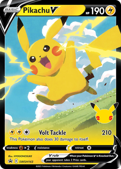 Pokemon SWSH Black Star Promos Pikachu V - SWSH143