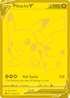 Pokemon SWSH Black Star Promos Pikachu V - SWSH145