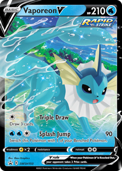 Pokemon SWSH Black Star Promos Vaporeon V - SWSH150