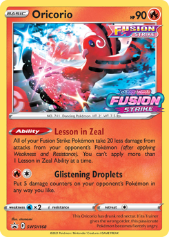 Pokemon SWSH Black Star Promos Oricorio - SWSH168