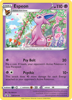 Pokemon SWSH Black Star Promos Espeon - SWSH174