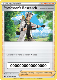 Pokemon SWSH Black Star Promos Professor's Research - SWSH178