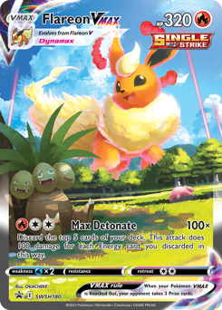 Pokemon SWSH Black Star Promos Flareon VMAX - SWSH180