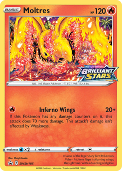 Pokemon SWSH Black Star Promos Moltres - SWSH185