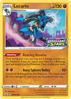 Pokemon SWSH Black Star Promos Lucario - SWSH186