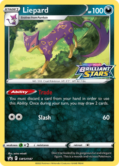 Pokemon SWSH Black Star Promos Liepard - SWSH187