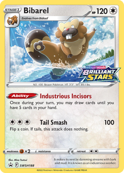 Pokemon SWSH Black Star Promos Bibarel - SWSH188