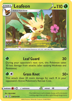 Pokemon SWSH Black Star Promos Leafeon - SWSH191