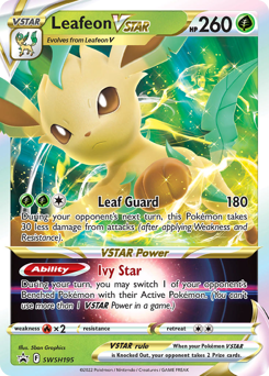 Pokemon SWSH Black Star Promos Leafeon VSTAR - SWSH195