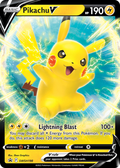 Pokemon SWSH Black Star Promos Pikachu V - SWSH198