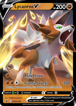 Pokemon SWSH Black Star Promos Lycanroc V - SWSH199