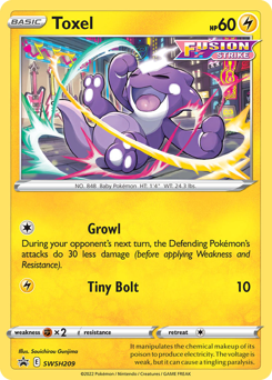 Pokemon SWSH Black Star Promos Toxel - SWSH209
