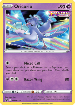 Pokemon SWSH Black Star Promos Oricorio - SWSH210