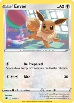 Pokemon SWSH Black Star Promos Eevee - SWSH212