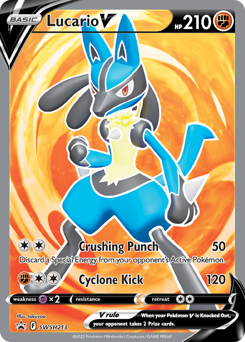 Pokemon SWSH Black Star Promos Lucario V - SWSH213