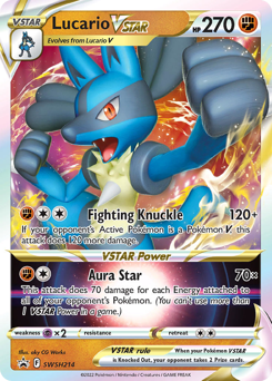 Pokemon SWSH Black Star Promos Lucario VSTAR - SWSH214