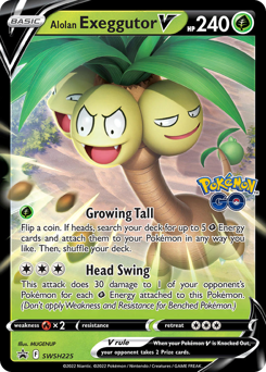 Pokemon SWSH Black Star Promos Alolan Exeggutor V - SWSH225