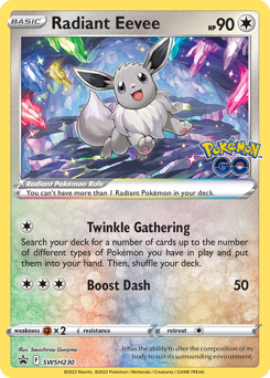 Pokemon SWSH Black Star Promos Radiant Eevee - SWSH230