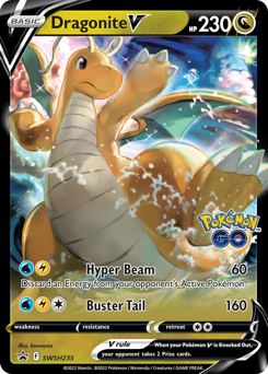 Pokemon SWSH Black Star Promos Dragonite V - SWSH235