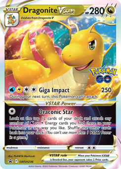 Pokemon SWSH Black Star Promos Dragonite VSTAR - SWSH236