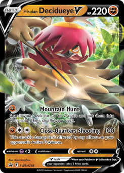 Pokemon SWSH Black Star Promos Hisuian Decidueye V - SWSH238