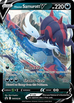 Pokemon SWSH Black Star Promos Hisuian Samurott V - SWSH239