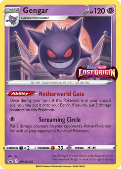Pokemon SWSH Black Star Promos Gengar - SWSH241