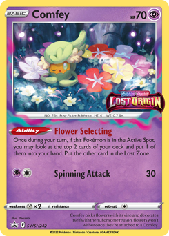 Pokemon SWSH Black Star Promos Comfey - SWSH242