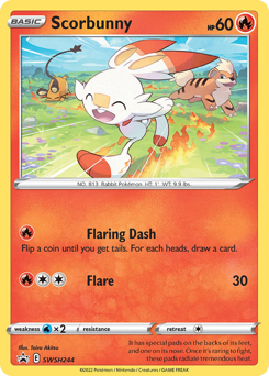 Pokemon SWSH Black Star Promos Scorbunny - SWSH244