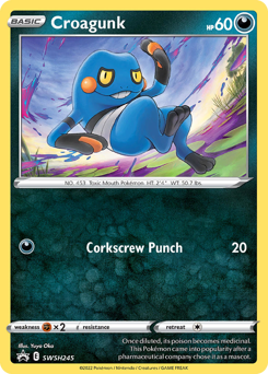Pokemon SWSH Black Star Promos Croagunk - SWSH245