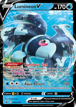 Pokemon SWSH Black Star Promos Lumineon V - SWSH250