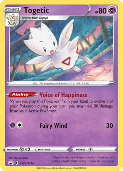 Pokemon SWSH Black Star Promos Togetic - SWSH276