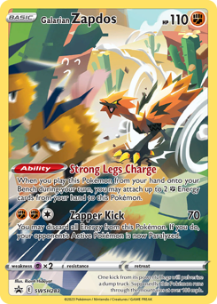 Pokemon SWSH Black Star Promos Galarian Zapdos - SWSH283