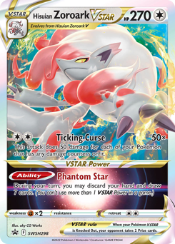 Pokemon SWSH Black Star Promos Hisuian Zoroark VSTAR - SWSH298