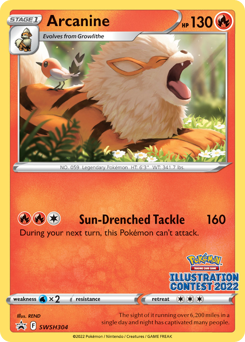 Pokemon SWSH Black Star Promos Arcanine - SWSH304