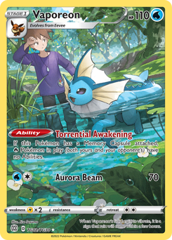 Pokemon Brilliant Stars Trainer Gallery Vaporeon - TG02
