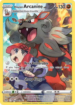 Pokemon Lost Origin Trainer Gallery Hisuian Arcanine - TG08