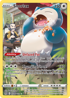 Pokemon Lost Origin Trainer Gallery Snorlax - TG10