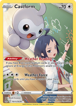 Pokemon Lost Origin Trainer Gallery Castform - TG11