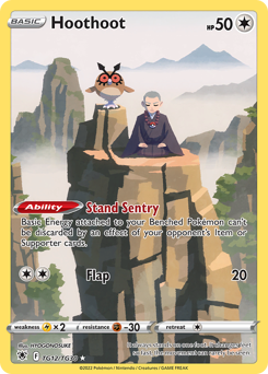 Pokemon Astral Radiance Trainer Gallery Hoothoot - TG12