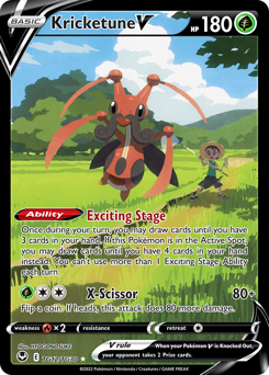 Pokemon Silver Tempest Trainer Gallery Kricketune V - TG12