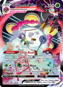 Pokemon Lost Origin Trainer Gallery Orbeetle VMAX - TG13