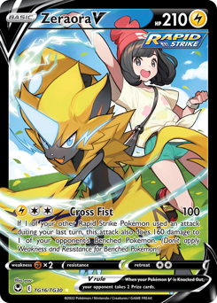 Pokemon Silver Tempest Trainer Gallery Zeraora V - TG16