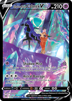 Pokemon Astral Radiance Trainer Gallery Shadow Rider Calyrex V - TG17