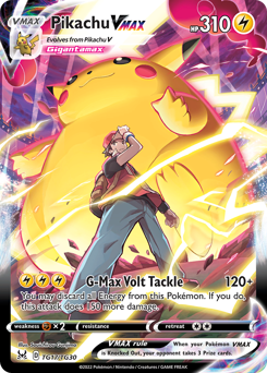 Pokemon Lost Origin Trainer Gallery Pikachu VMAX - TG17