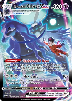 Pokemon Astral Radiance Trainer Gallery Shadow Rider Calyrex VMAX - TG18