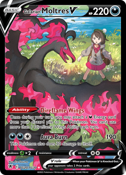 Pokemon Astral Radiance Trainer Gallery Galarian Moltres V - TG20